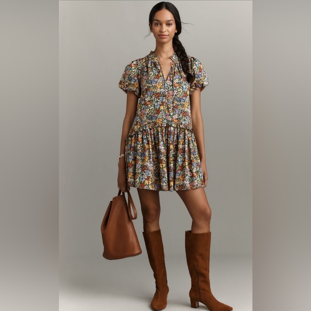NWT Anthropologie Love the Label x Liberty Print Edith Dress M